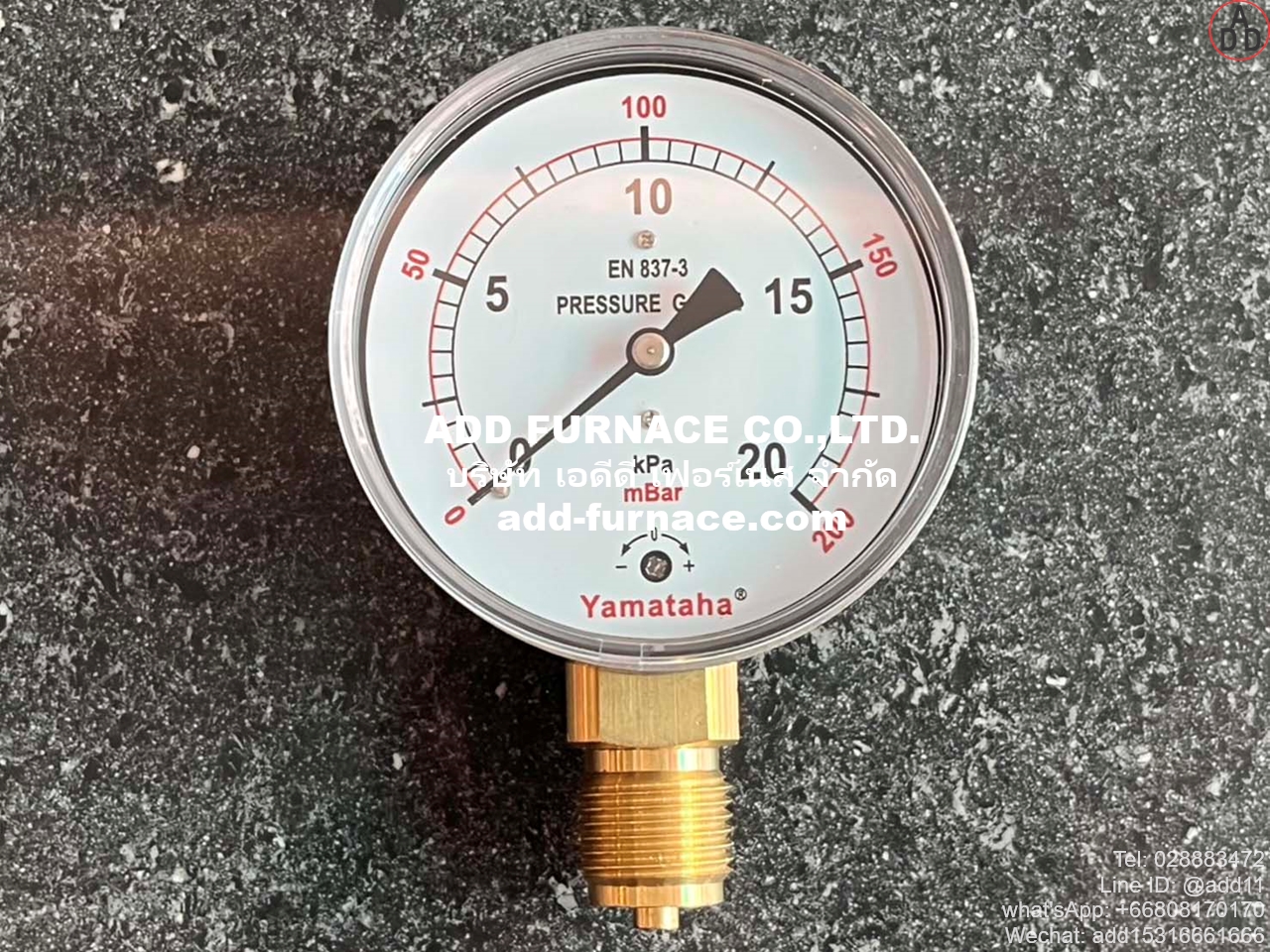Yamataha Pressure Gauge 0-20kPa(0-200mBar) 1/2 (10)